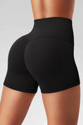 Aoysky Womens Black Ruched Biker Shorts