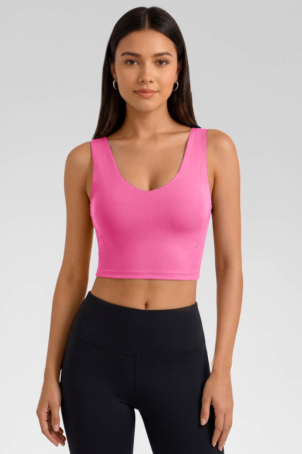 Aoysky Womens Pink V Neck Workout Tank