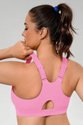Aoysky Womens Pink Plus Size Sports Bra
