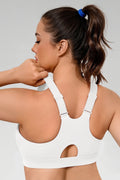 Aoysky Womens White Plus Size Sports Bra