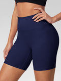 Aoysky Womens Dark Blue Ribbed Biker Shorts