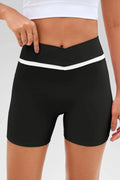 Aoysky Womens Black Crossover Biker Shorts