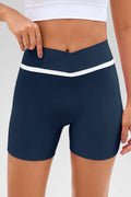 Aoysky Womens Dark Blue Crossover Biker Shorts