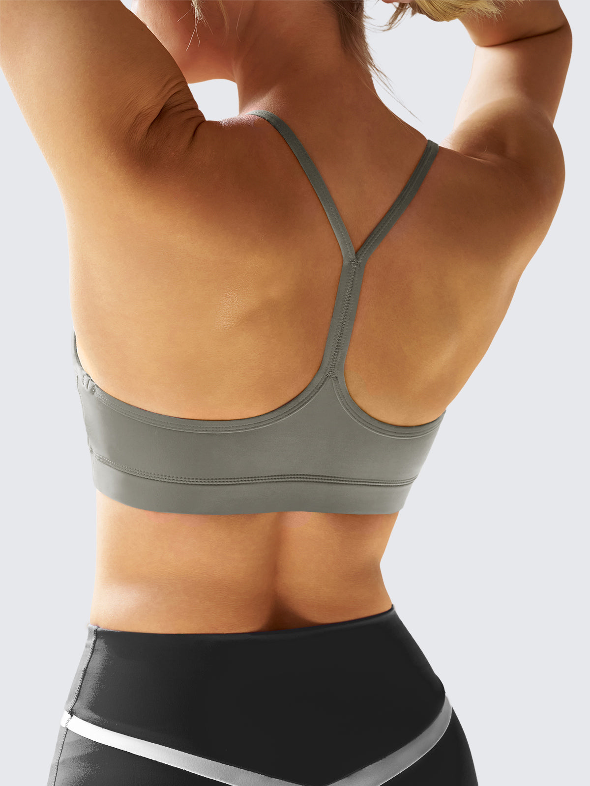 Aoysky Womens Grey Y Back Sports Bra
