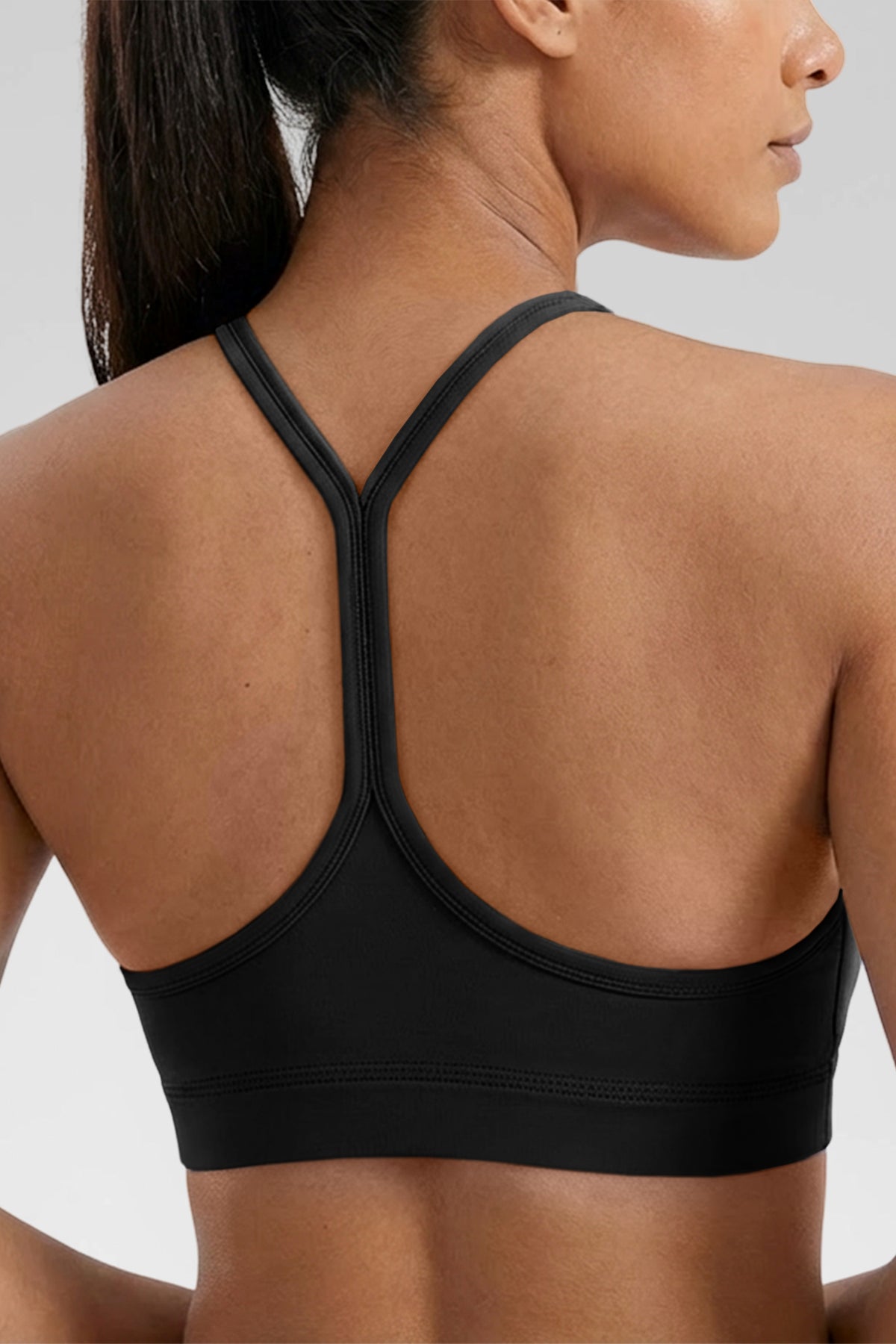 Aoysky Womens Black Y Back Sports Bra