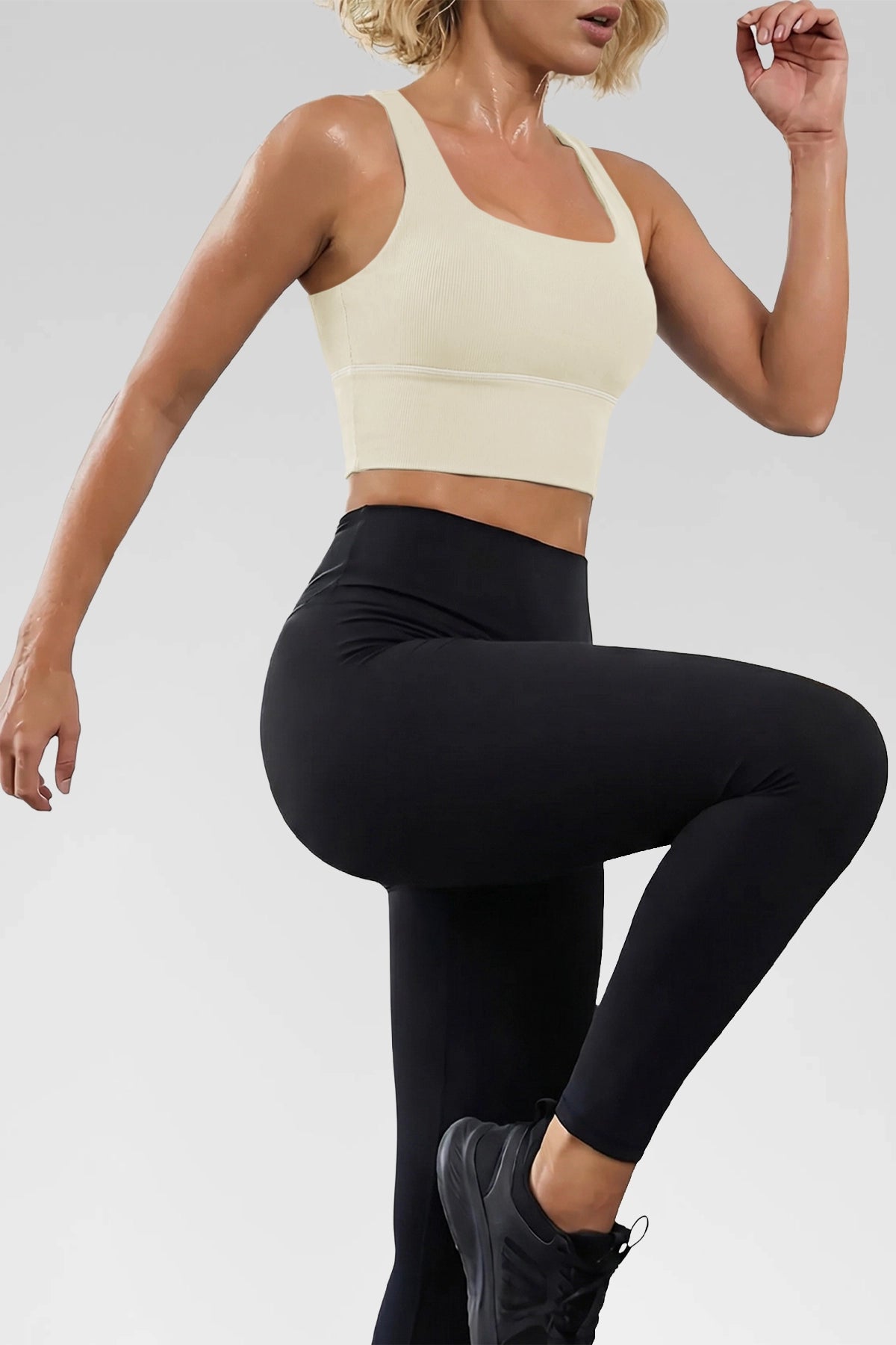 Aoysky Womens Apricot Ribbed Racerback Tank