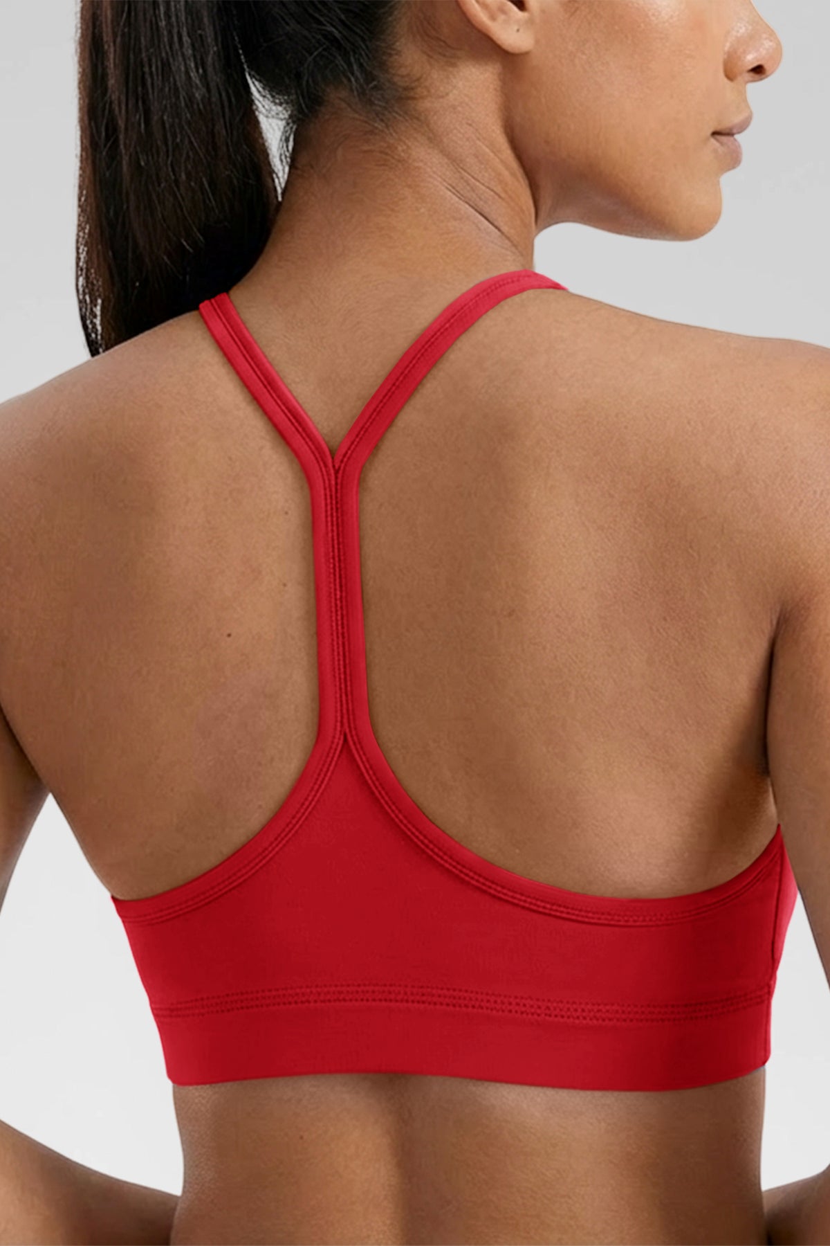 Aoysky Womens Red Y Back Sports Bra