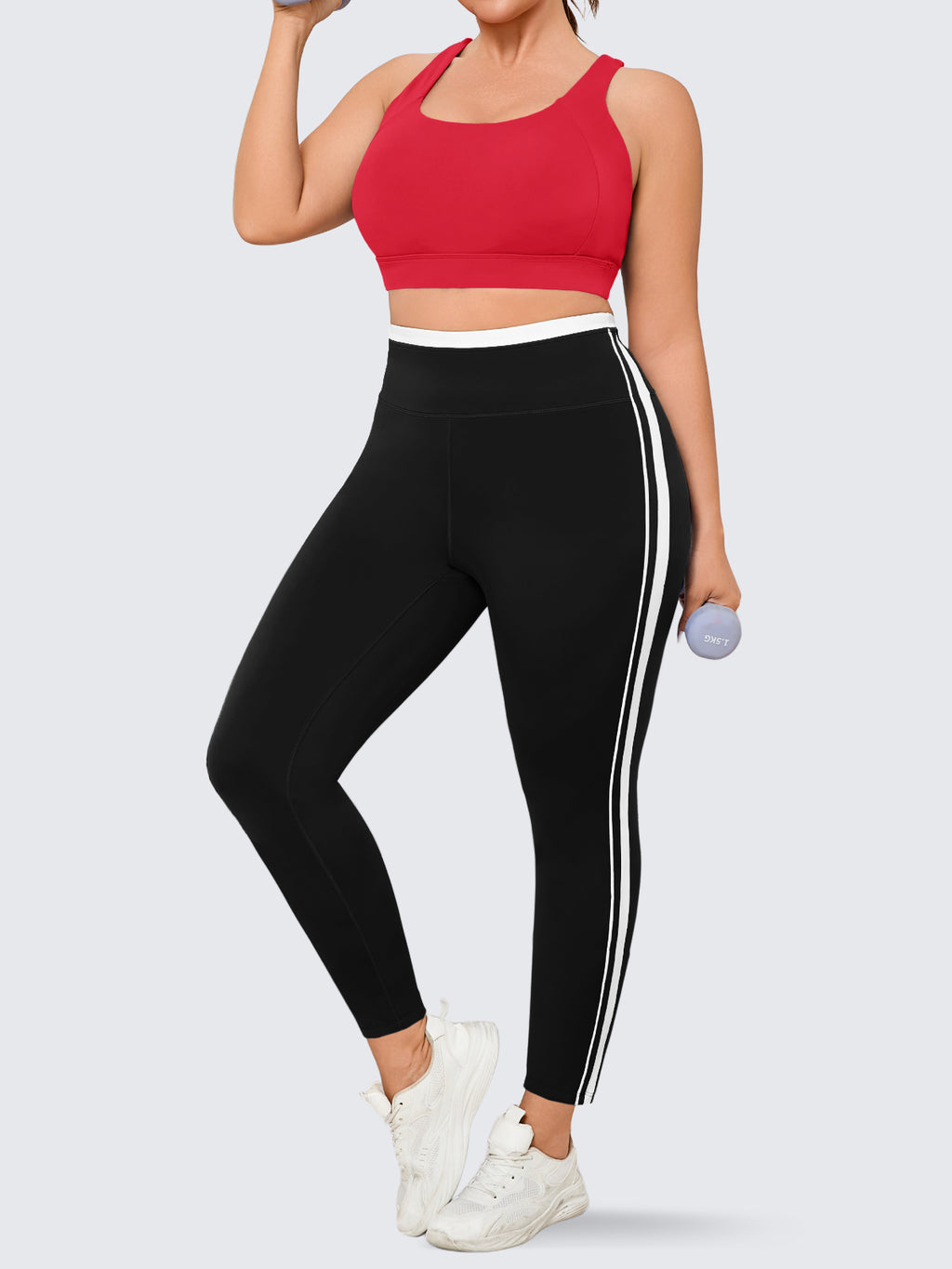 Aoysky Womens Red Plus Size Sports Bra