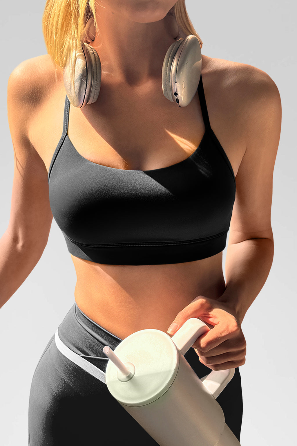 Aoysky Womens Black Y Back Sports Bra
