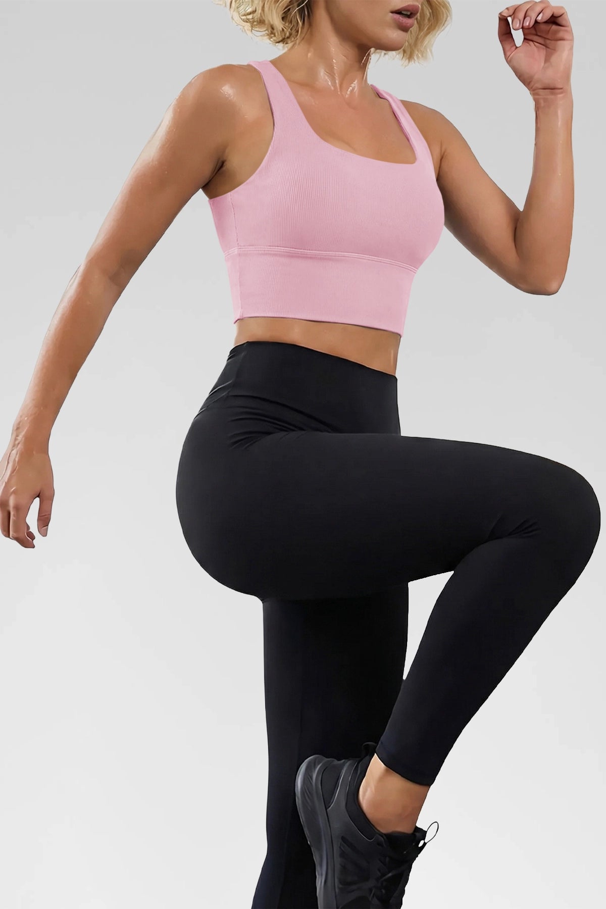 Aoysky Womens Light Purple Ribbed Racerback Tank