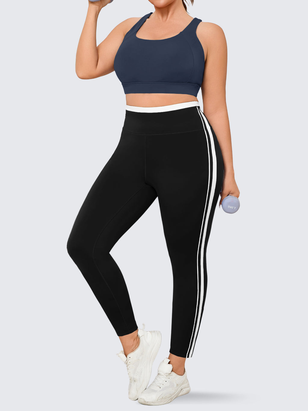 Aoysky Womens Dark Blue Plus Size Sports Bra