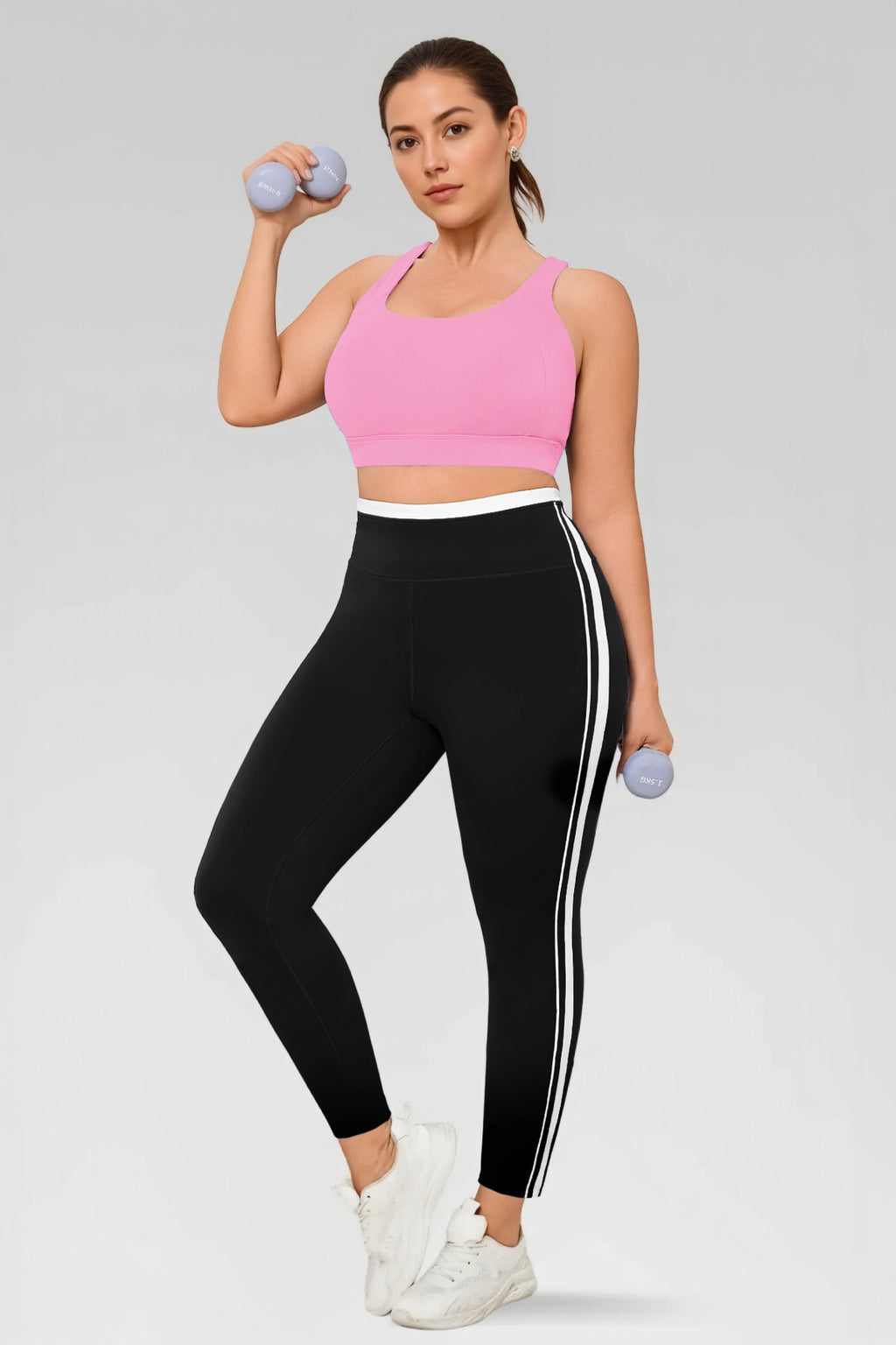 Aoysky Womens Pink Plus Size Sports Bra