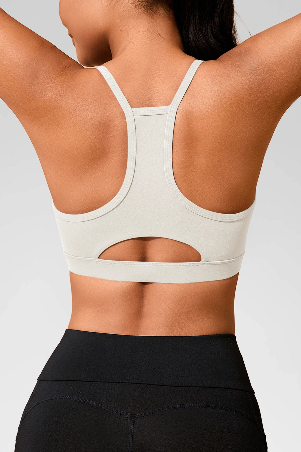 Aoysky Womens White Racerback Sports Bra