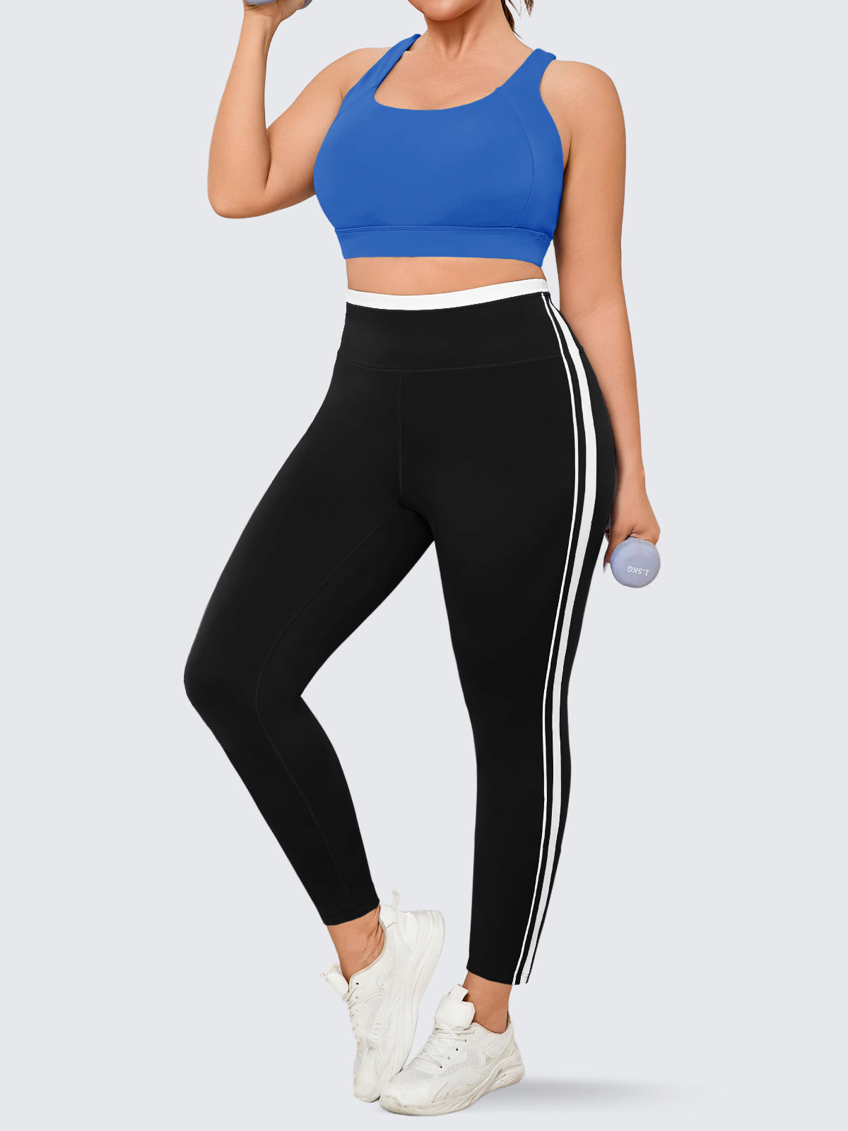 Aoysky Womens Blue Plus Size Sports Bra