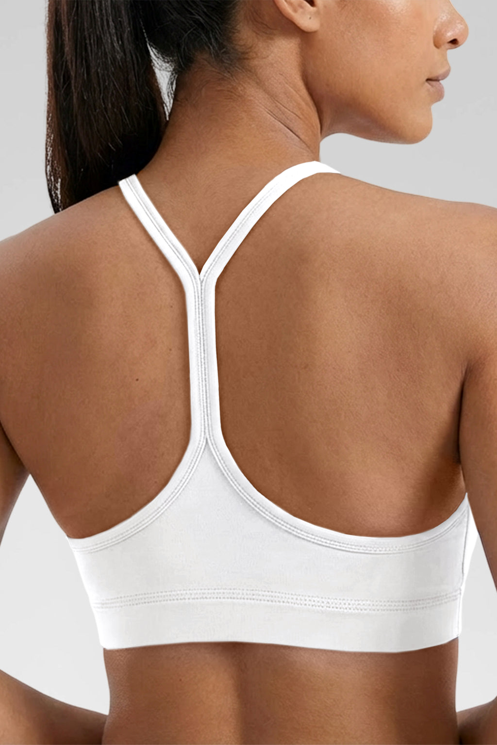 Aoysky Womens White Y Back Sports Bra