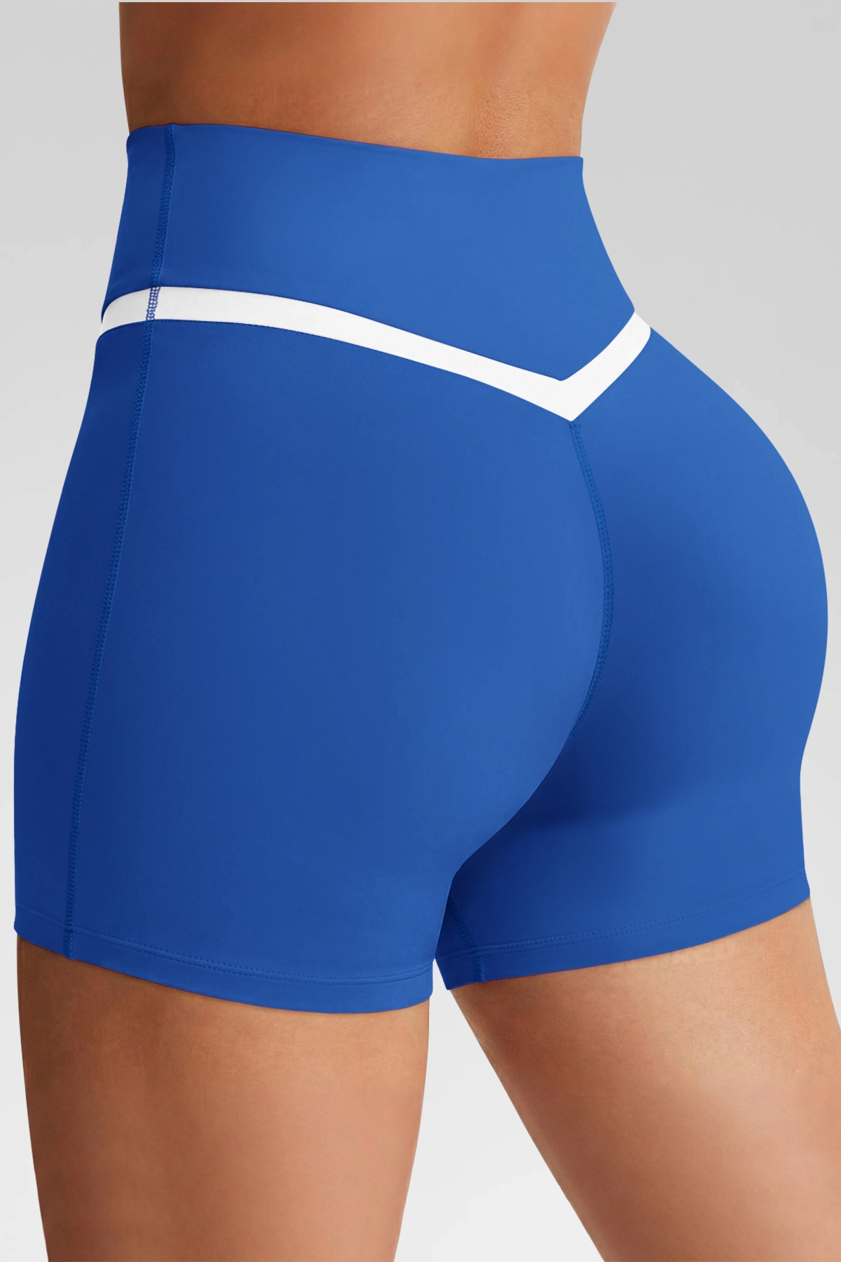 Aoysky Womens Blue Crossover Biker Shorts