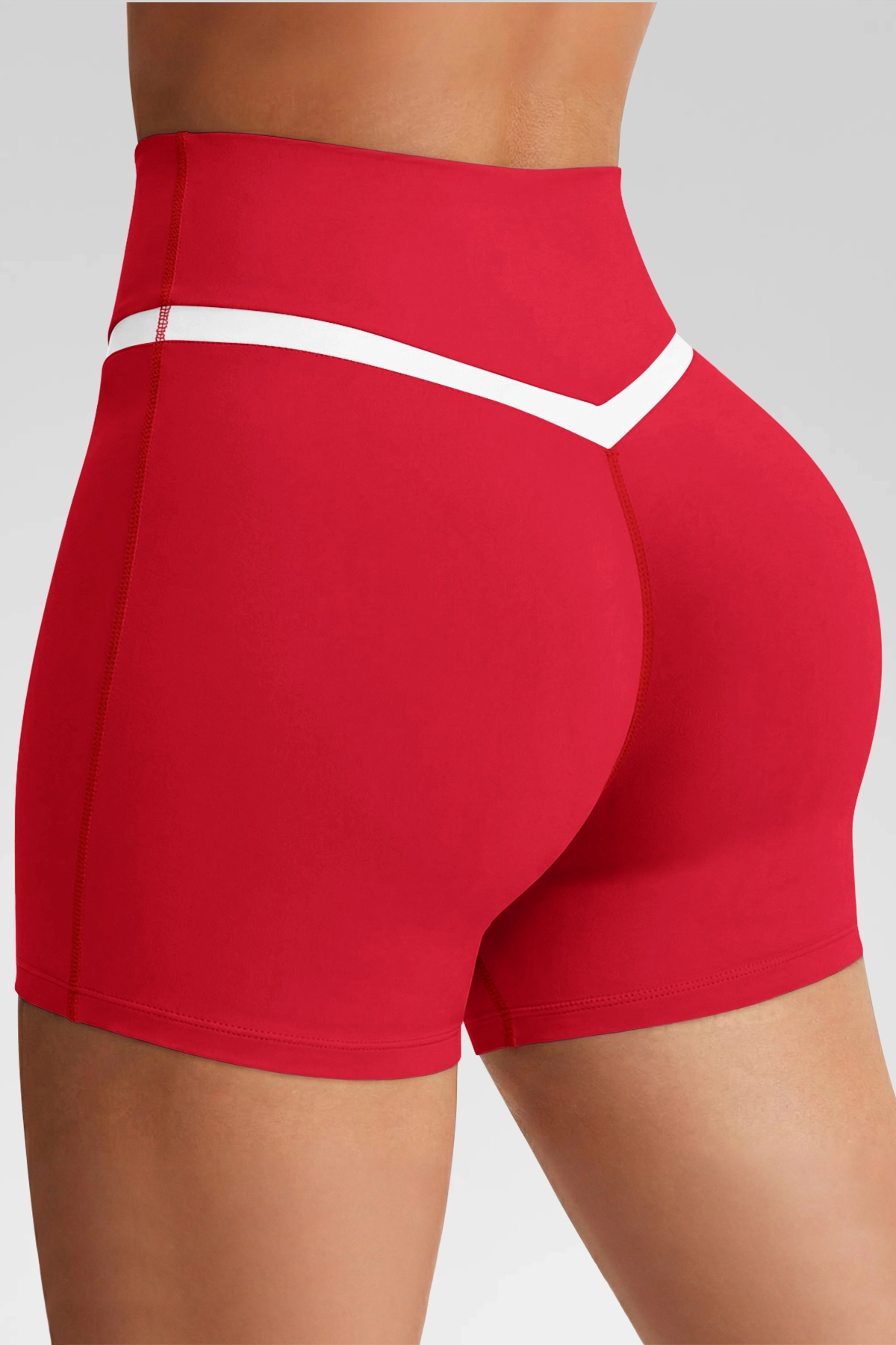 Aoysky Womens Red Crossover Biker Shorts