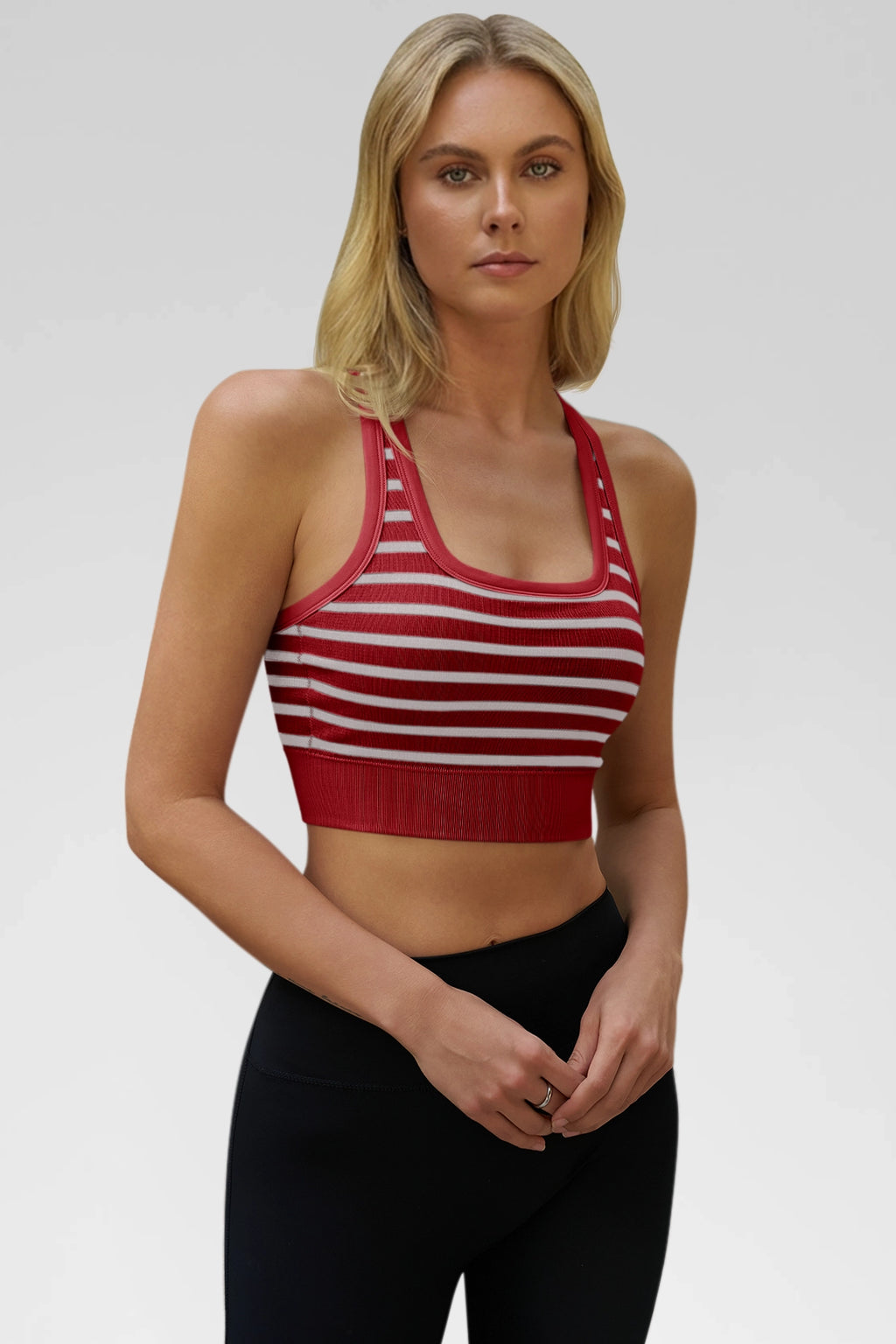 Aoysky Womens Burgundy Ribbed Racerback Bra