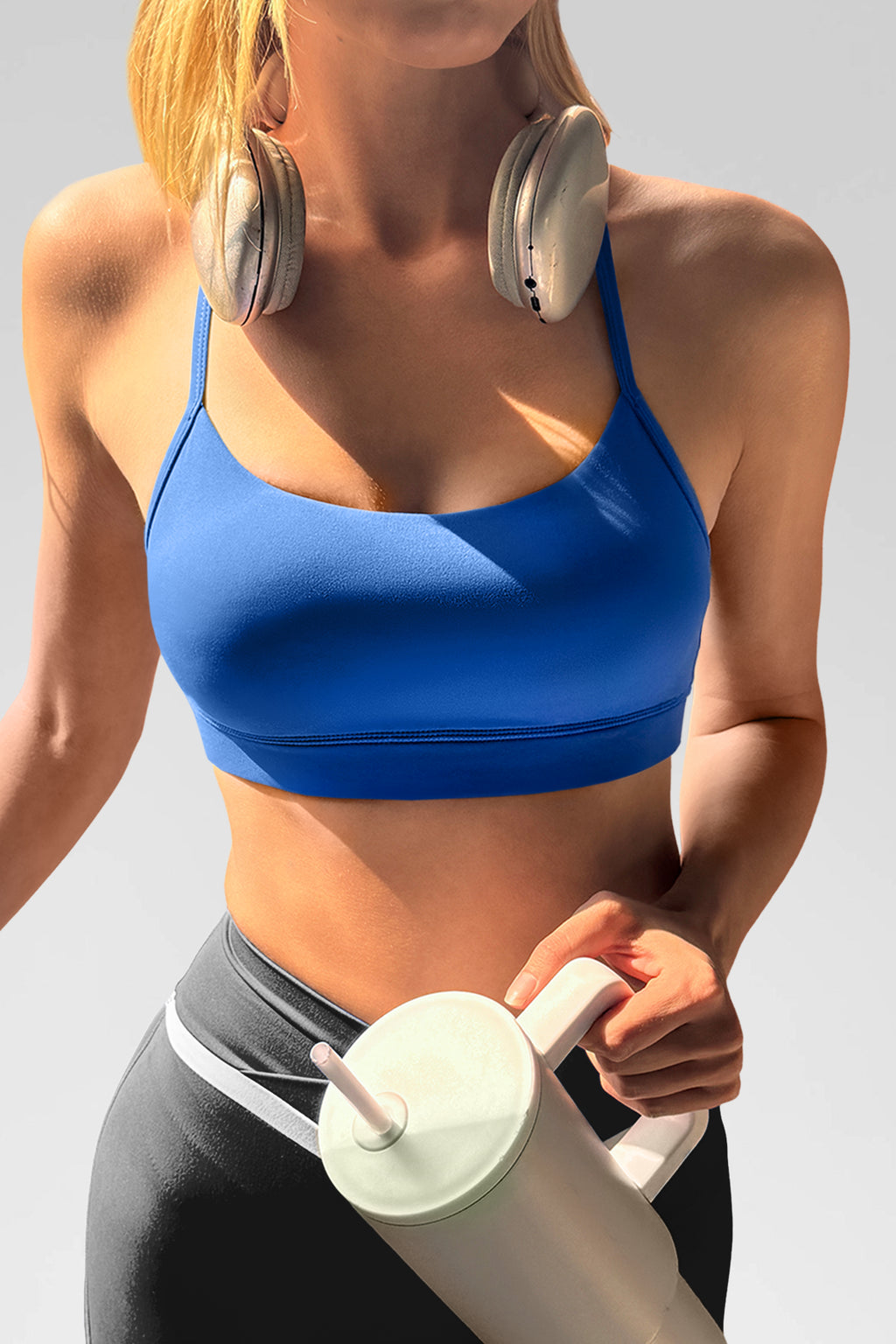 Aoysky Womens Blue Y Back Sports Bra