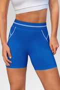 Aoysky Womens Blue Buttery Soft Biker Shorts