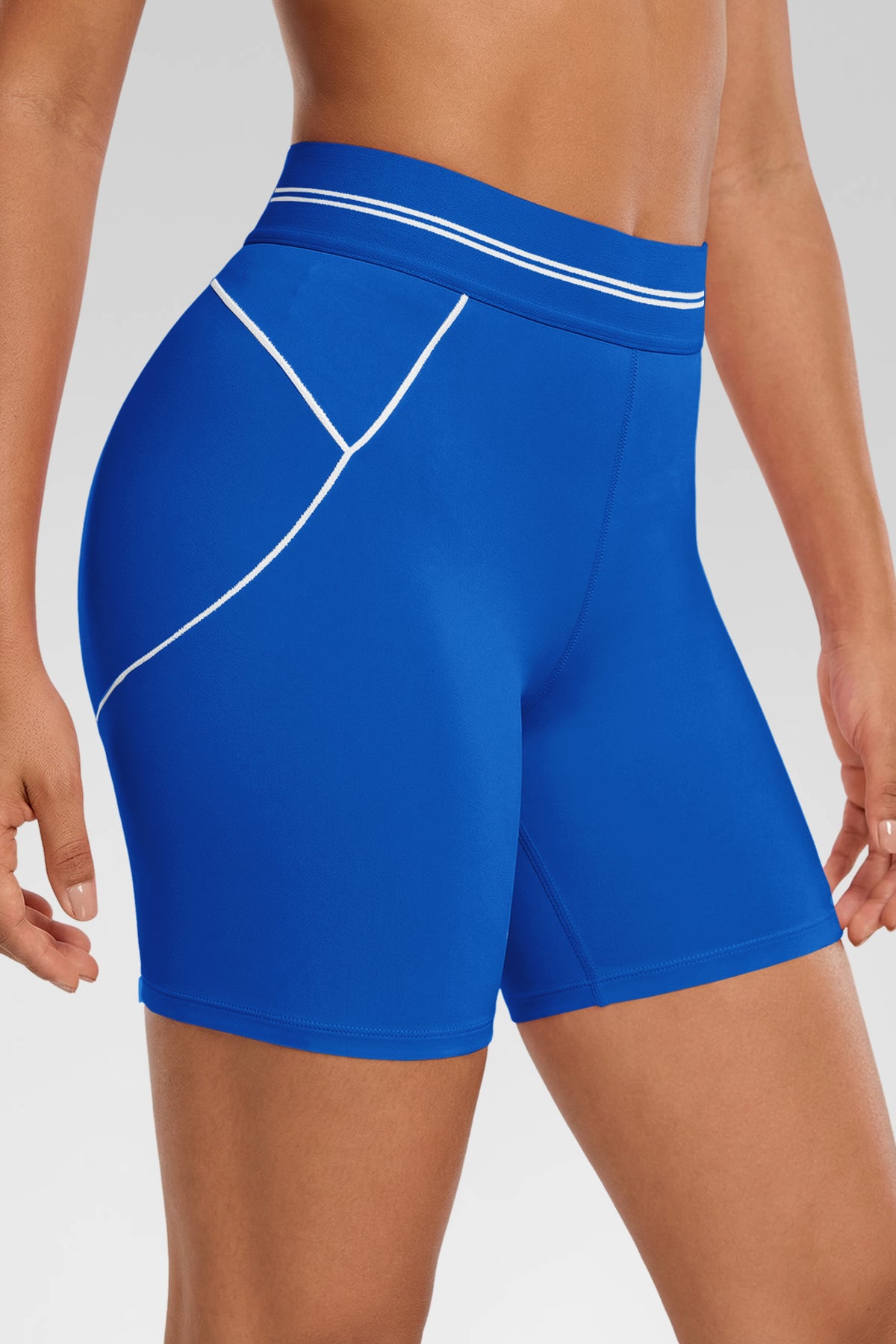 Aoysky Womens Blue Buttery Soft Biker Shorts