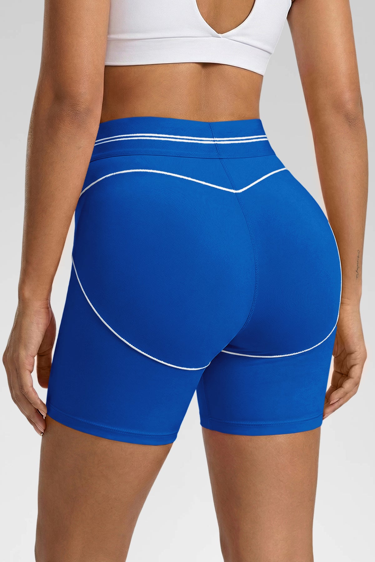 Aoysky Womens Blue Buttery Soft Biker Shorts