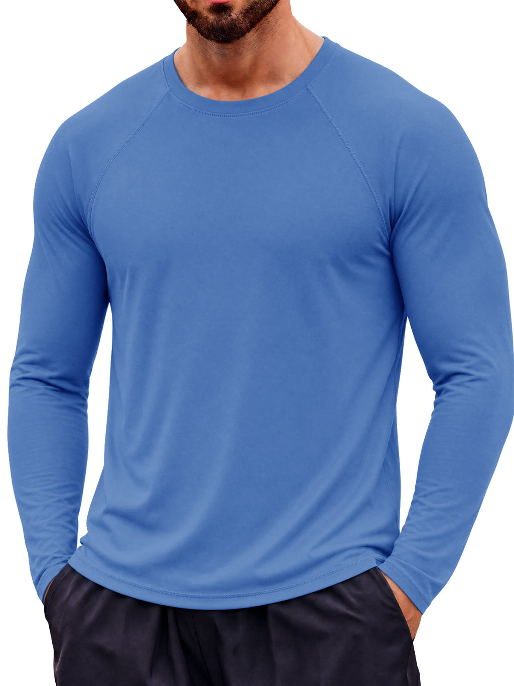 Aoysky Mens Blue UV Athletic Shirt