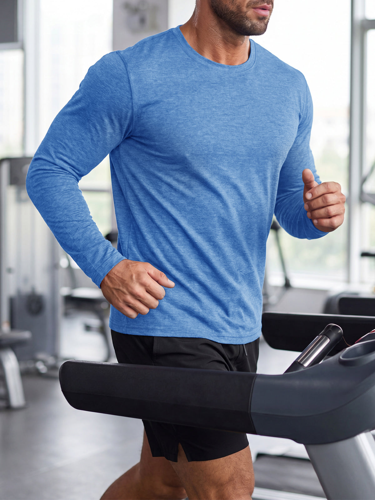 Aoysky Mens Blue Workout Shirt
