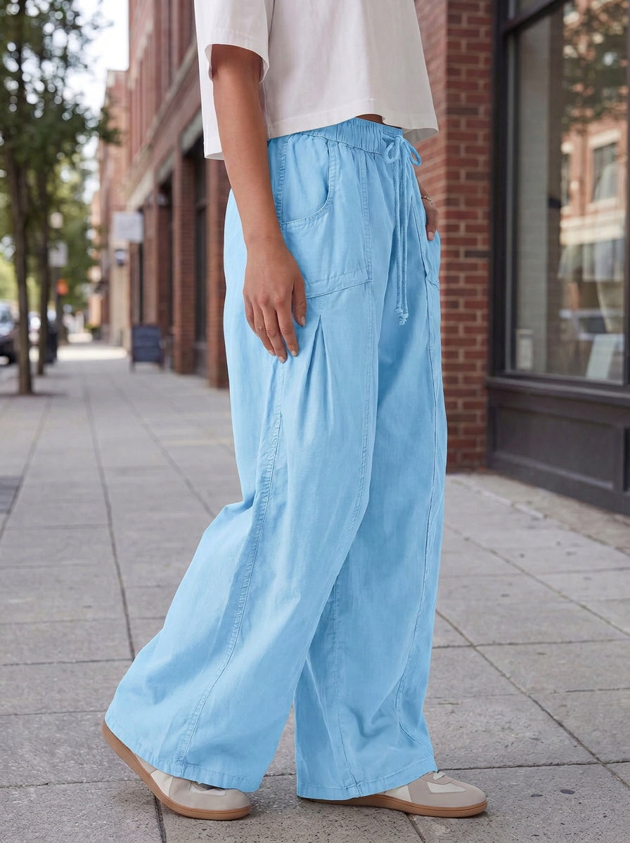 Aoysky Womens Blue Cargo Pants