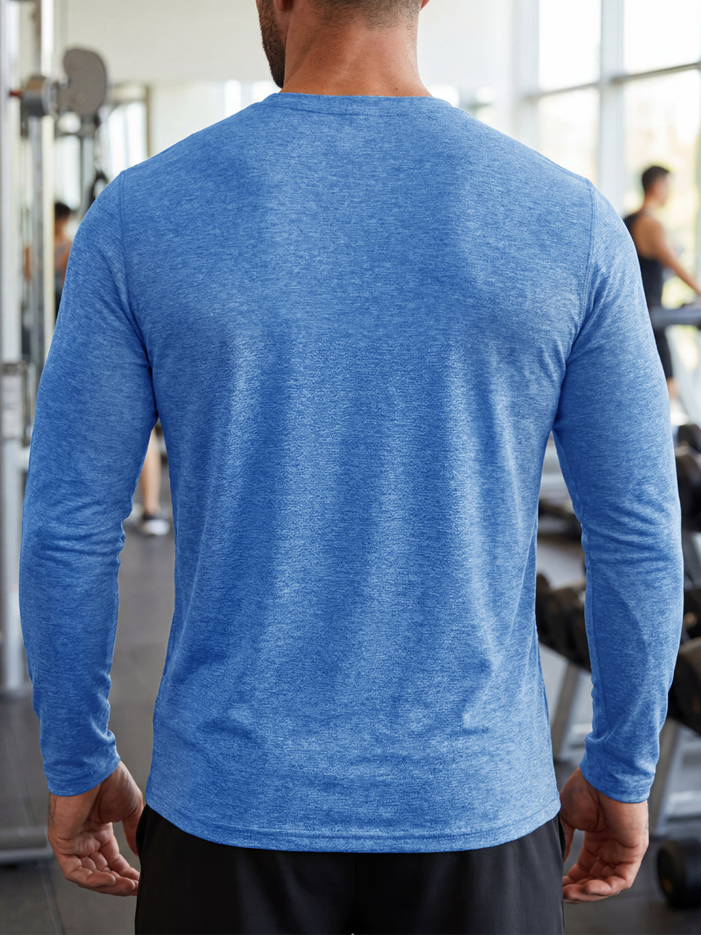 Aoysky Mens Blue Workout Shirt