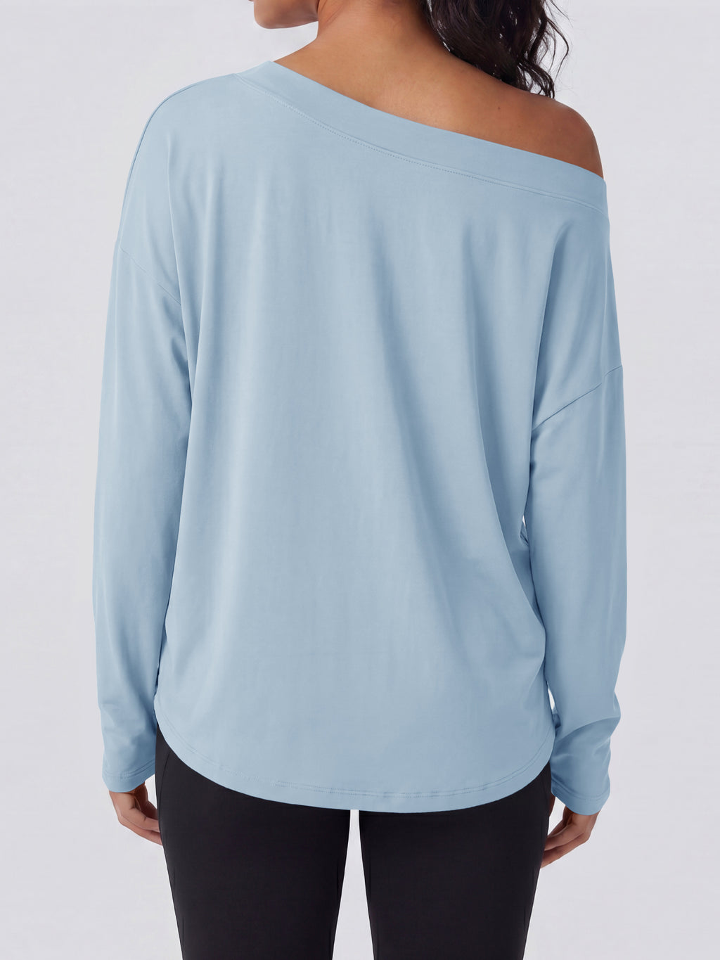 Aoysky Womens Blue Off Shoulder Top