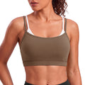 Aoysky Womens Brown Strappy Sports Bra