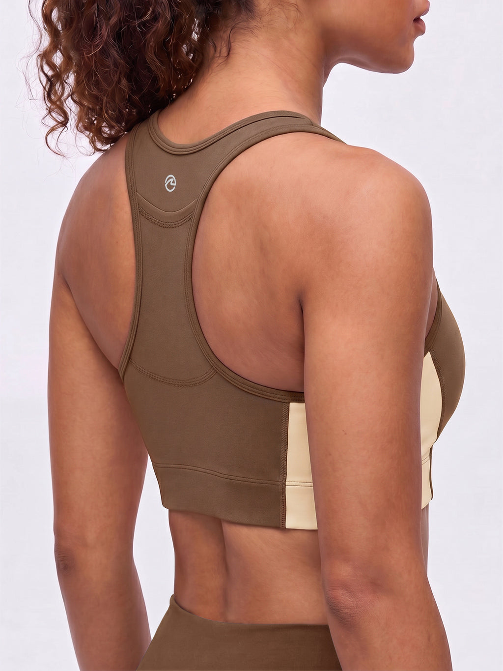 Aoysky Womens Brown Racerback Sports Bra