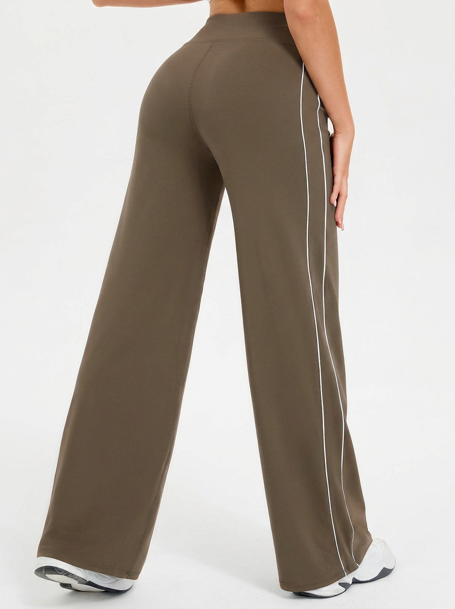 Aoysky Womens Brown Wide Leg Yoga Pants
