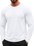Aoysky Mens White Workout Shirt