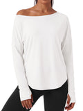 Aoysky Womens White Off Shoulder Top