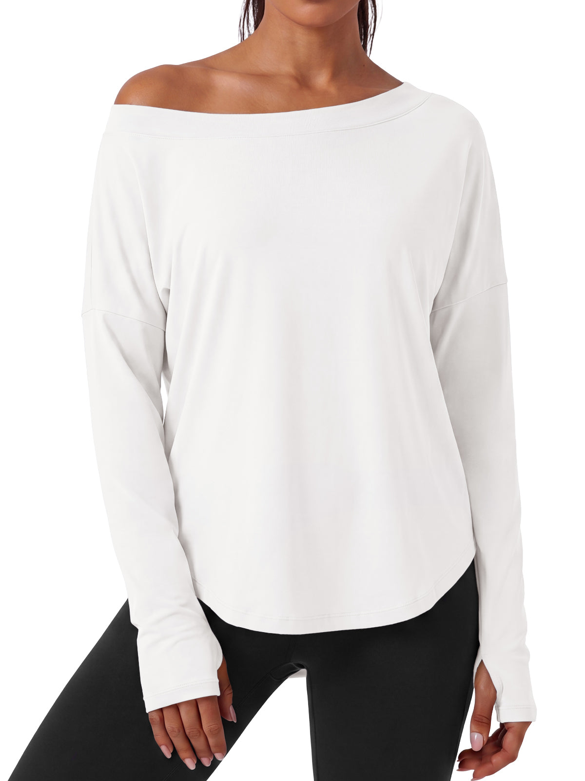 Aoysky Womens White Off Shoulder Top