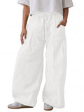 Aoysky Womens White Cargo Pants
