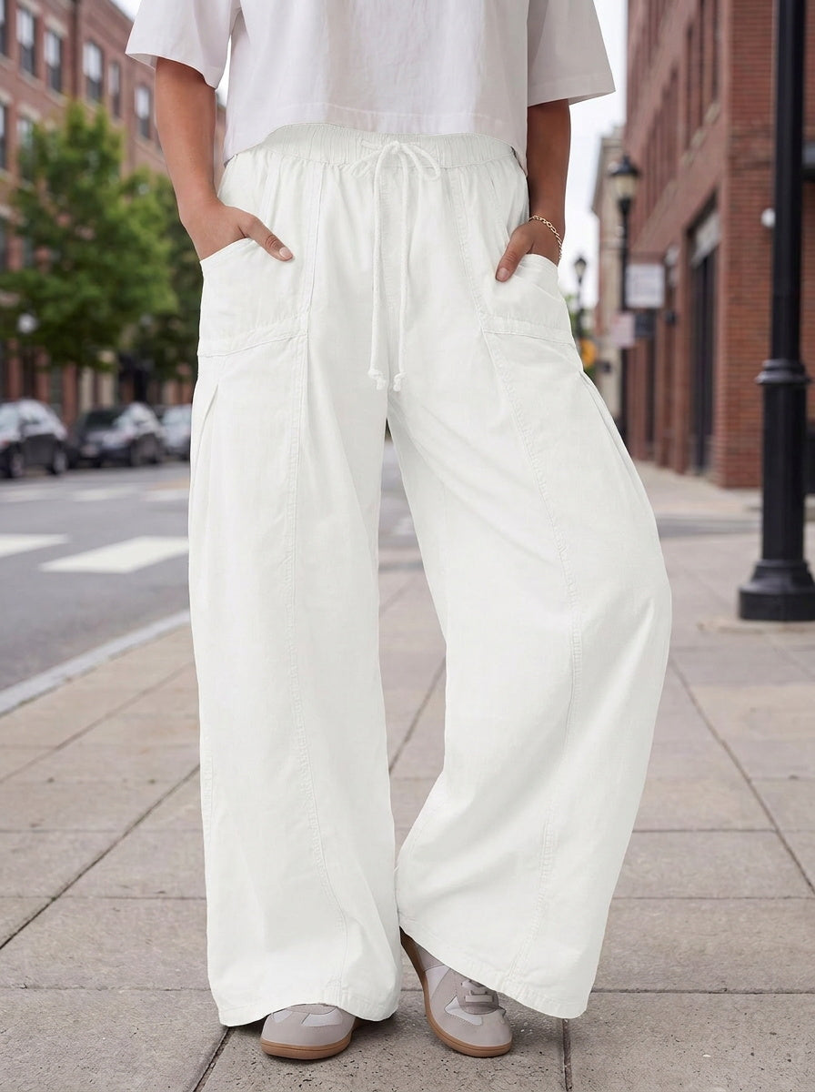 Aoysky Womens White Cargo Pants