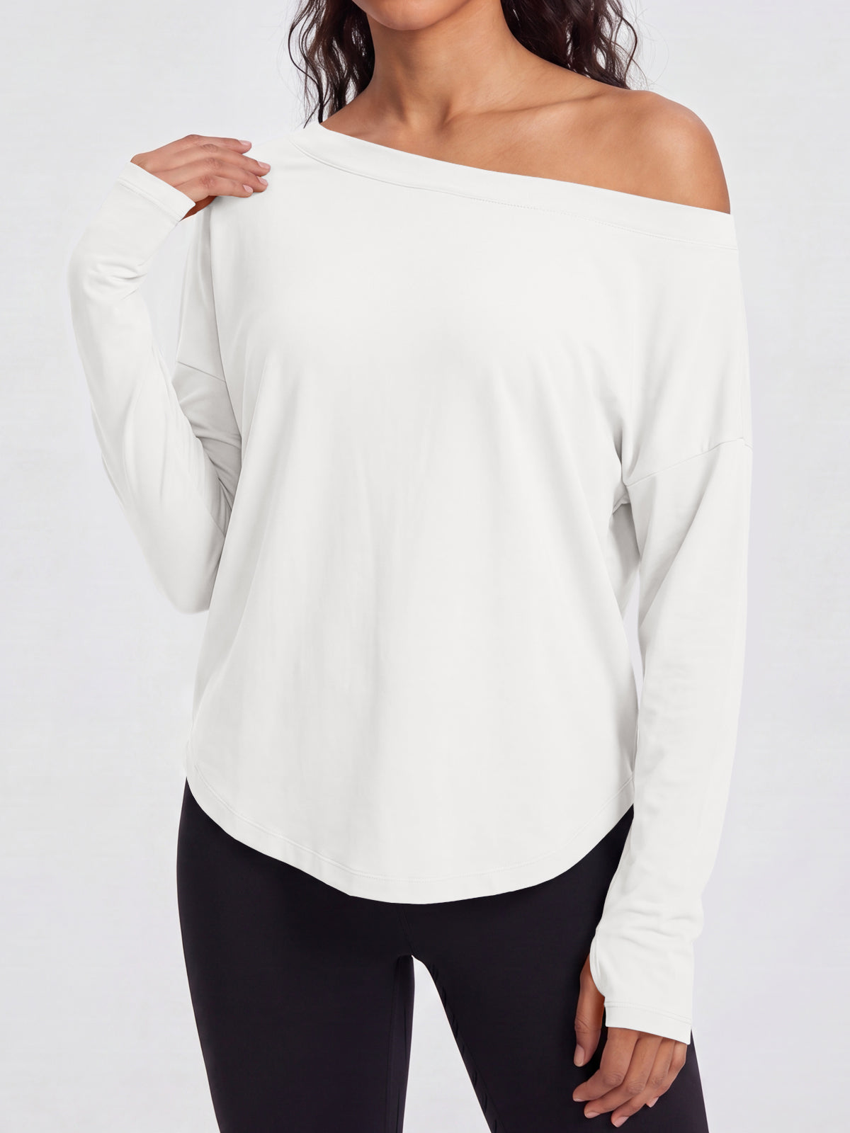 Aoysky Womens White Off Shoulder Top