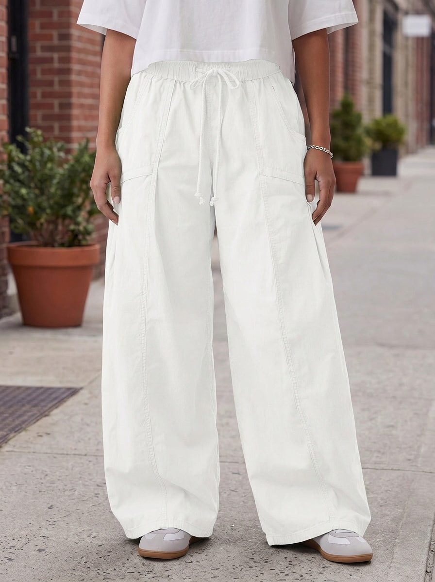 Aoysky Womens White Cargo Pants