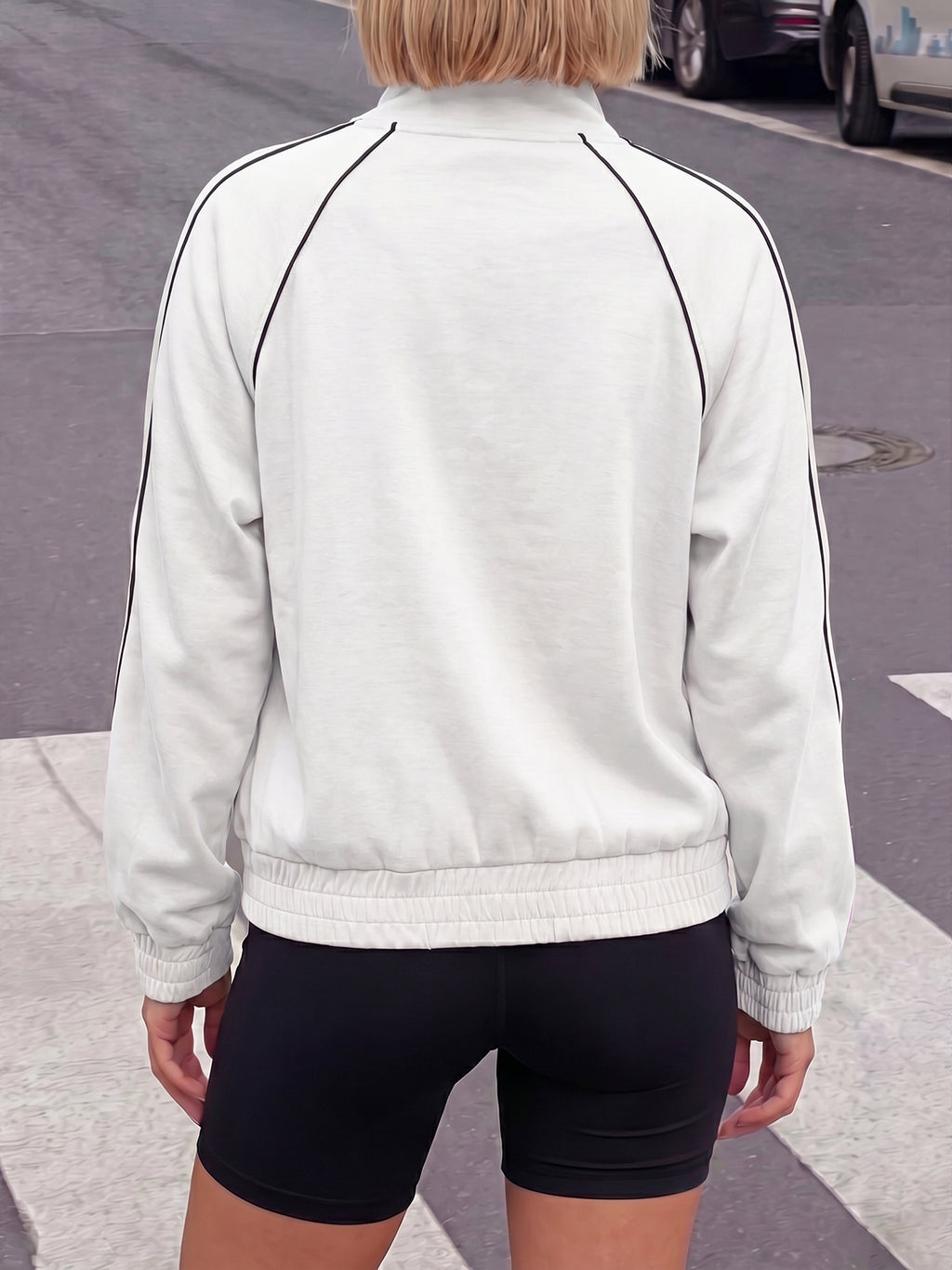 Aoysky Womens White Full Zip Jacket