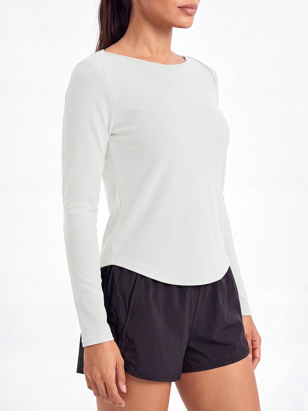 Aoysky Womens White Open Back Top