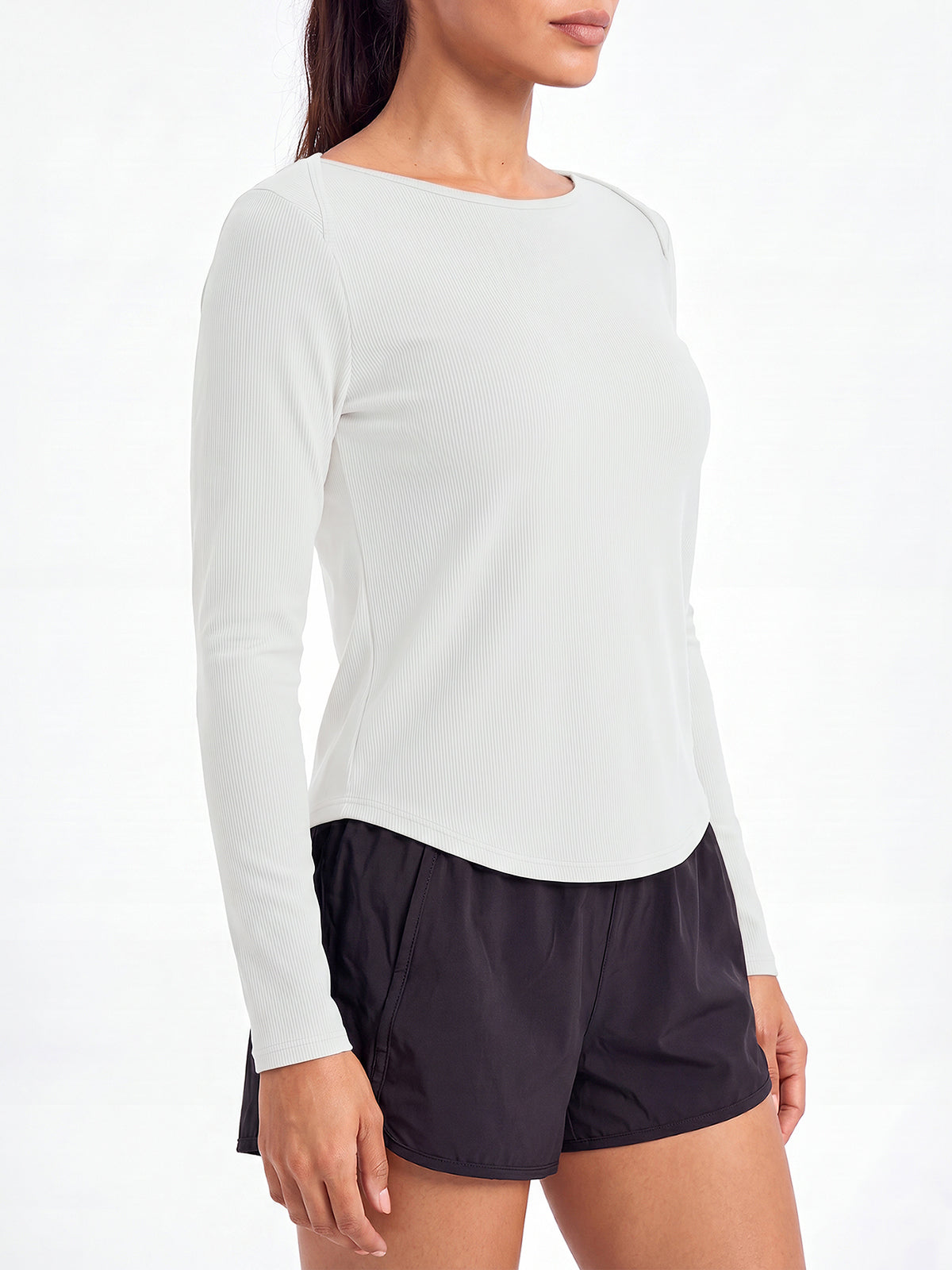 Aoysky Womens White Open Back Top