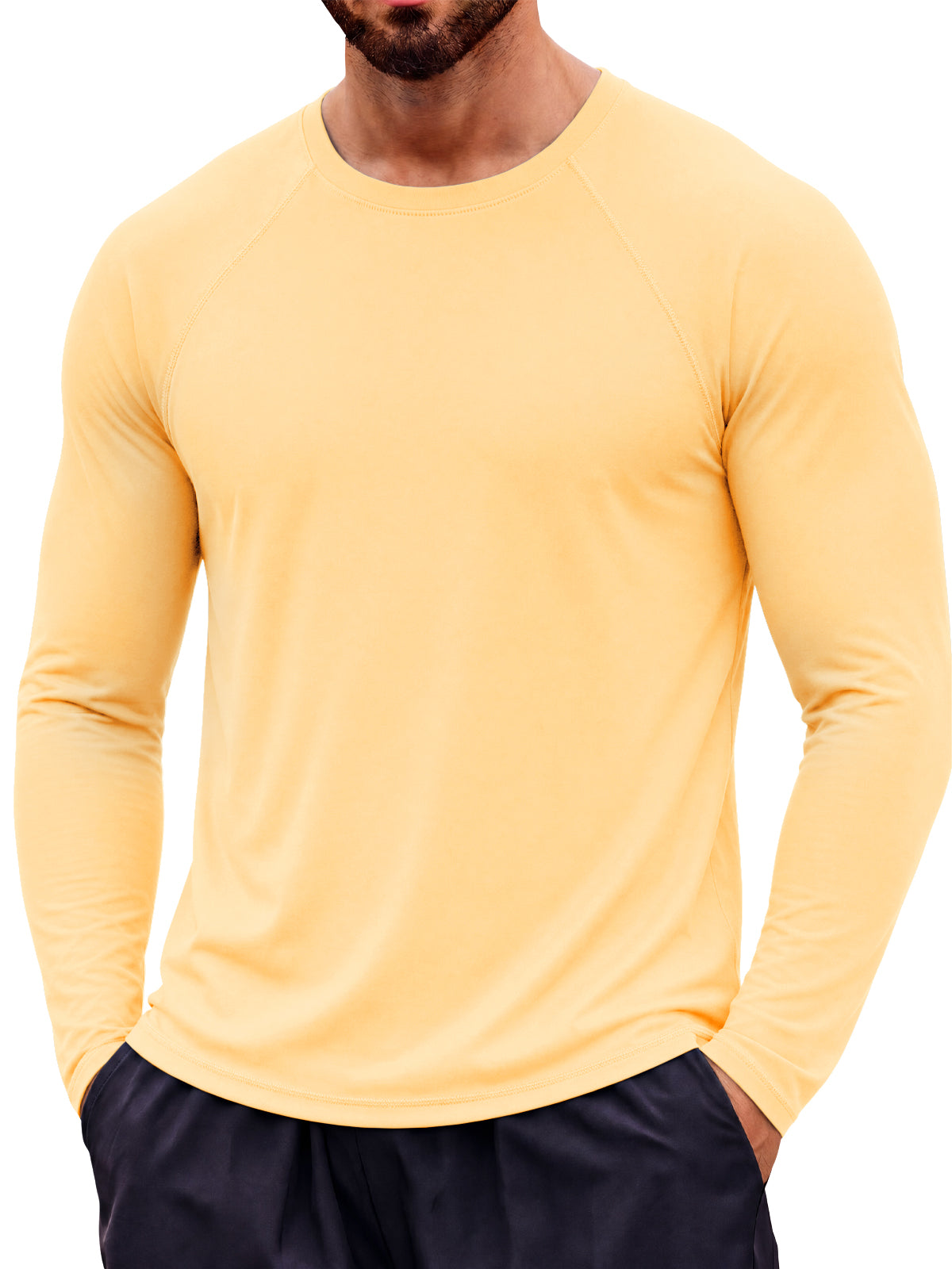 Aoysky Mens Orange UV Athletic Shirt