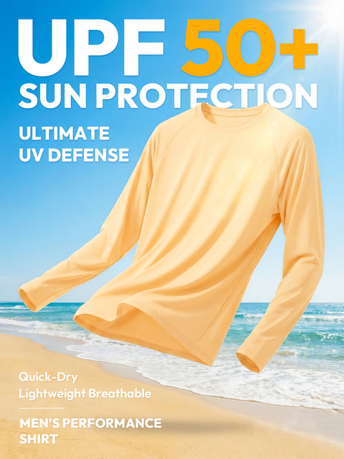 Aoysky Mens Orange UV Athletic Shirt