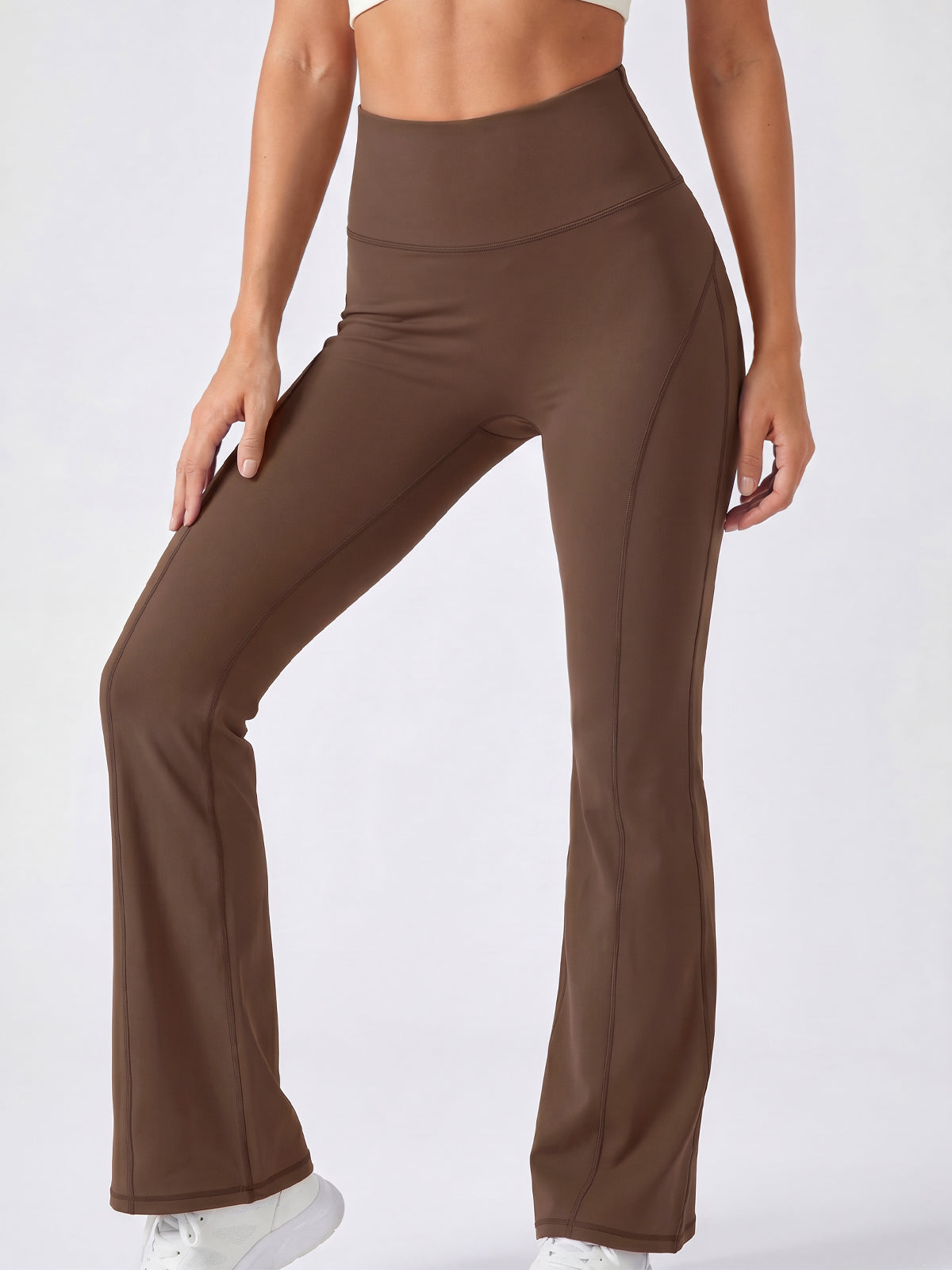 Aoysky Womens Brown Flare Yoga Pants