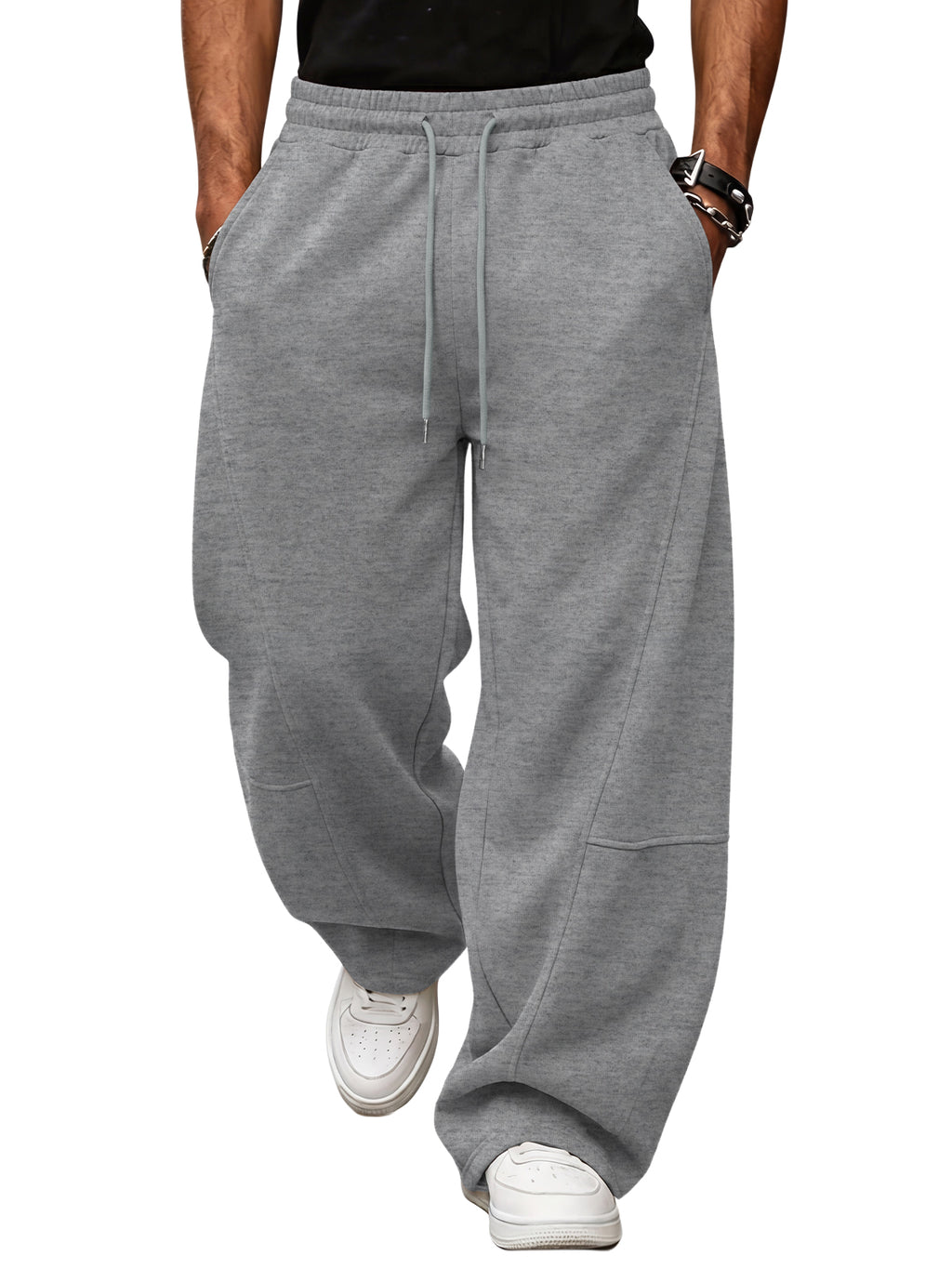 Aoysky Mens Dark Grey Baggy Sweatpants