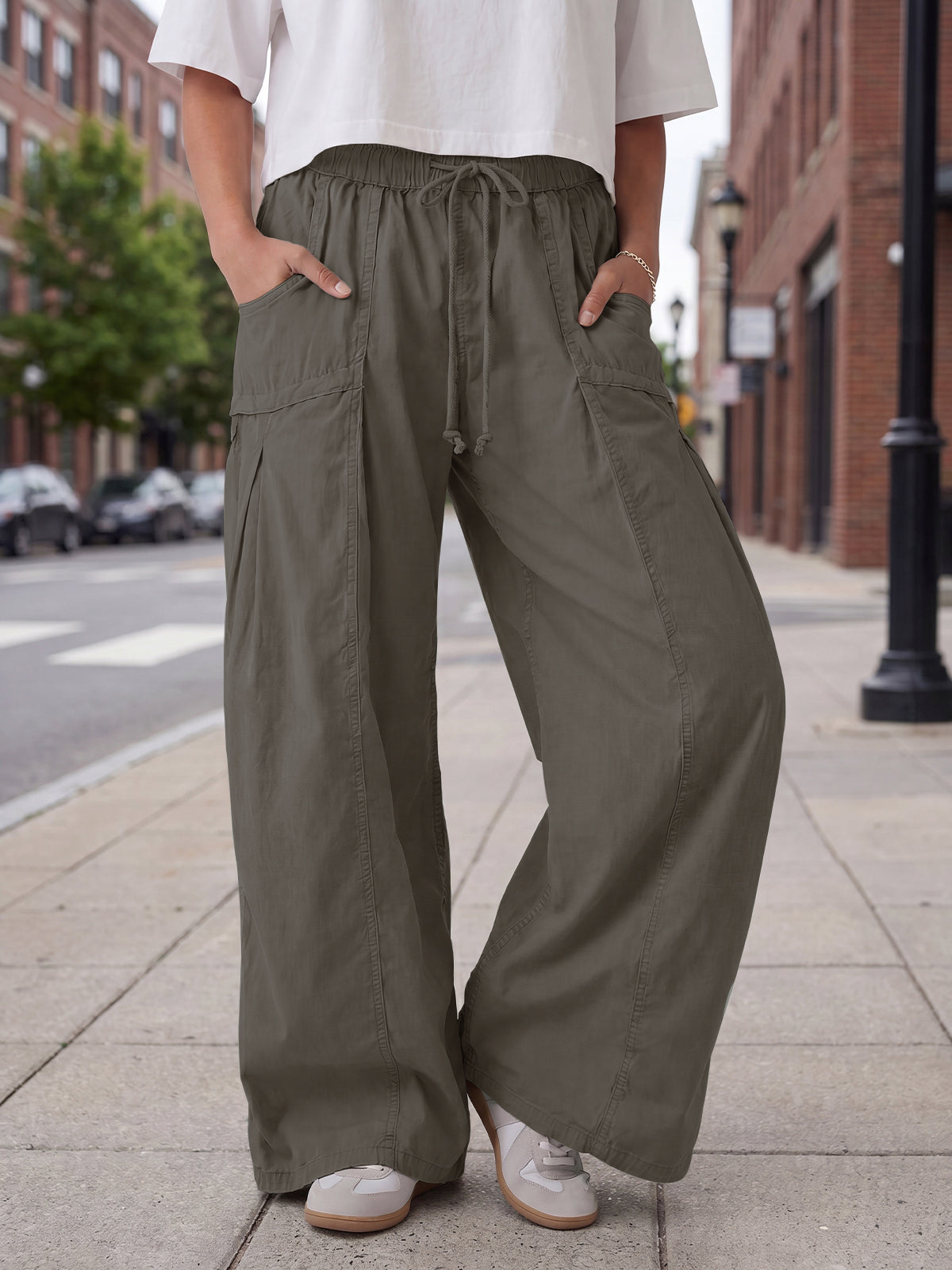 Aoysky Womens Dark Grey Cargo Pants