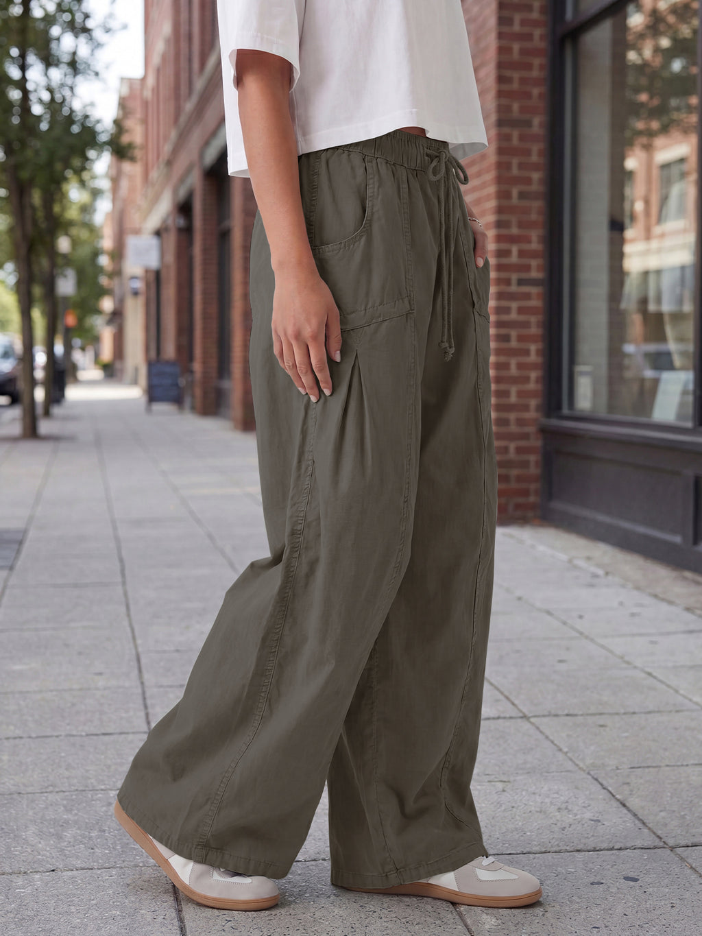 Aoysky Womens Dark Grey Cargo Pants